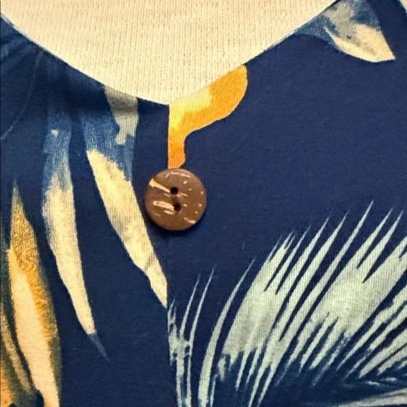 Floral Women Top - Blue and Yellow - Picture 4 of 12